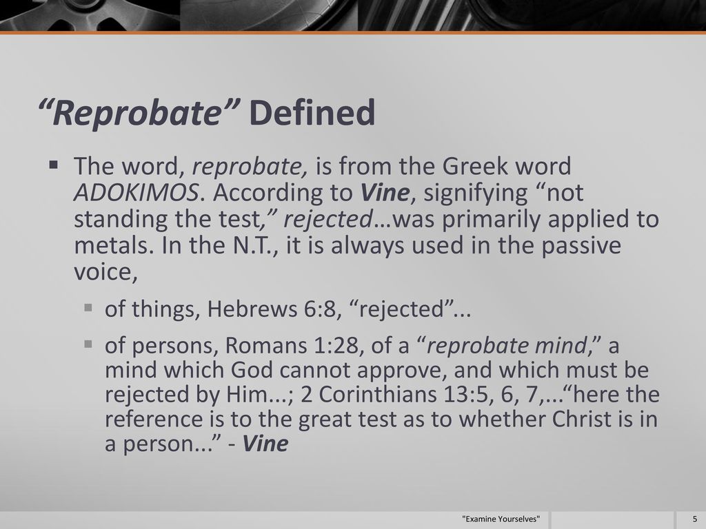 Reprobate Mind Meaning